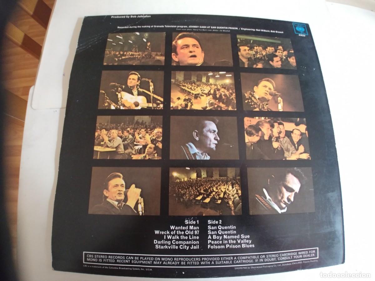 Discos de vinilo: JOHNNY CASH-LP AT SAN QUENTIN - Foto 2