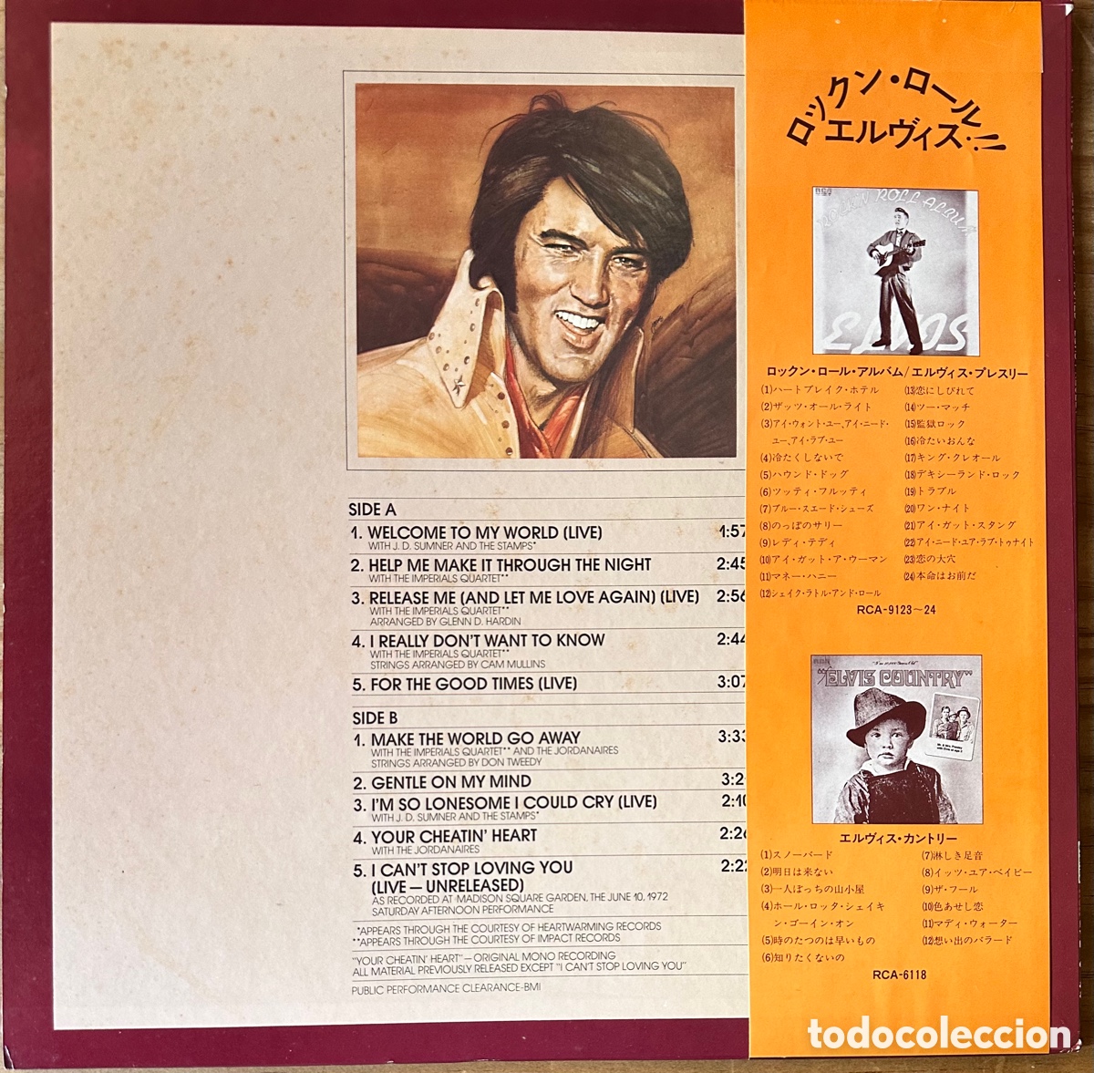 Discos de vinilo: Elvis Presley. Disco japon&eacute;s. A&ntilde;o 1977 - Foto 2