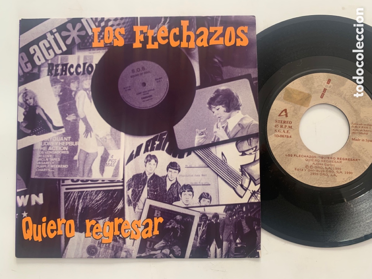 Discos de vinilo: Single ep los flechazos quiero regresar - Foto 1