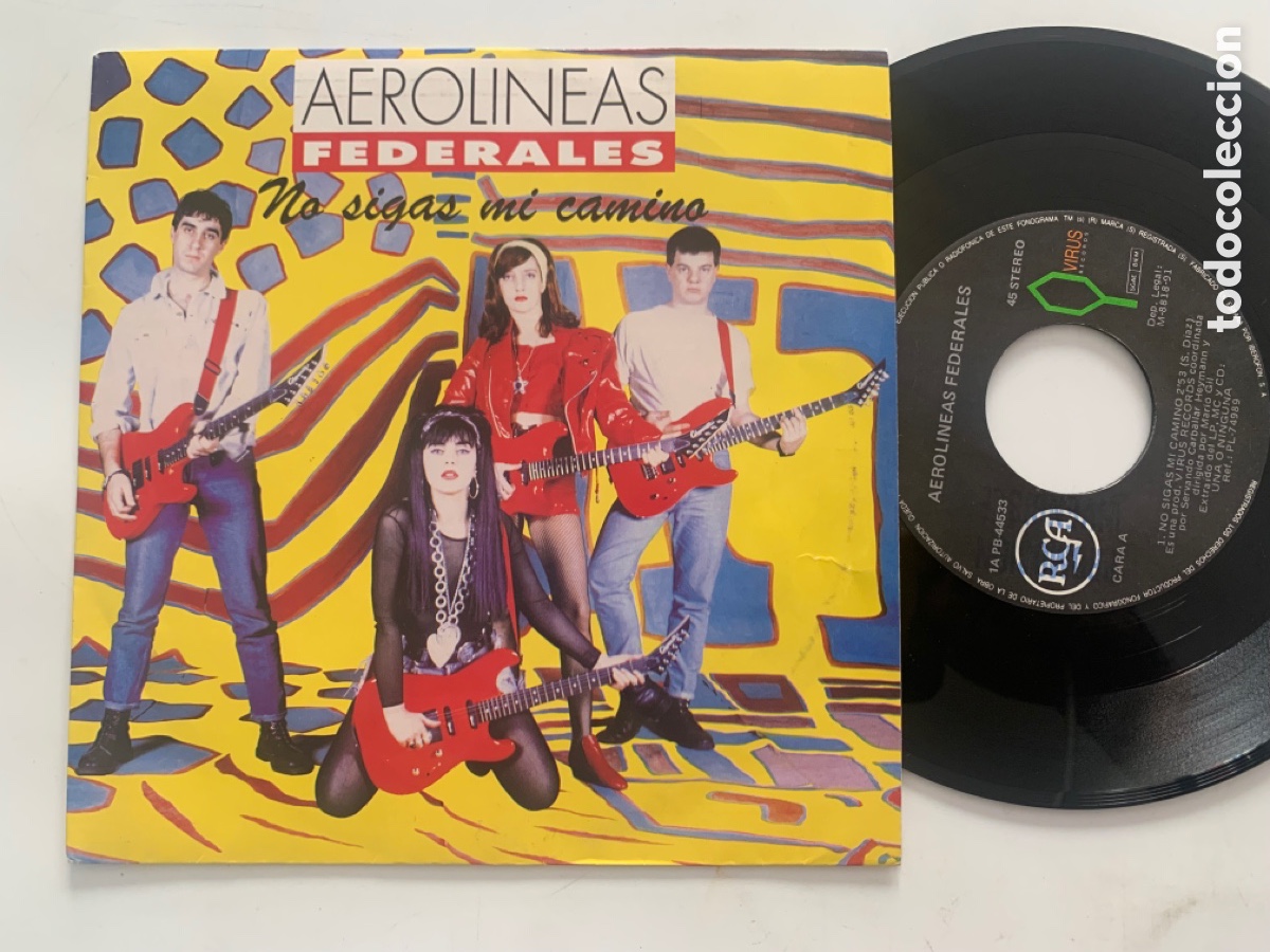 Discos de vinil: Single ep aerol&iacute;neas federales no sigas mi camino de 1991