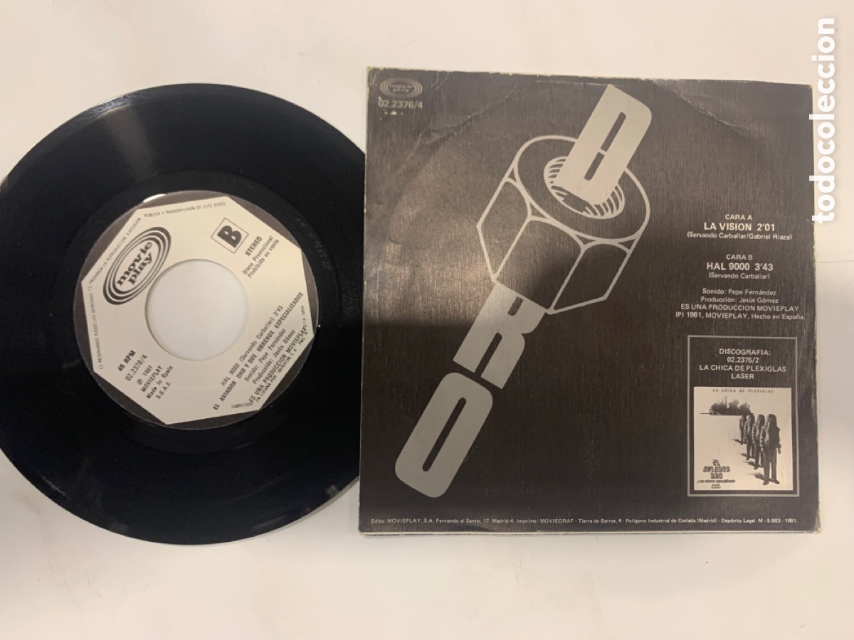 Discos de vinilo: Single promo Aviador Dro - La Visi&oacute;n de 1981 - Foto 2