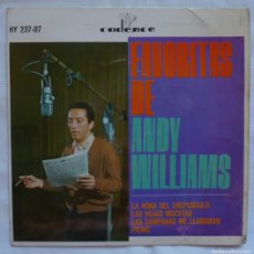 Discos de vinilo: ANDY WILLIAMS / LA HORA DEL CREPUSCULO+3 / 1963 / SINGLE