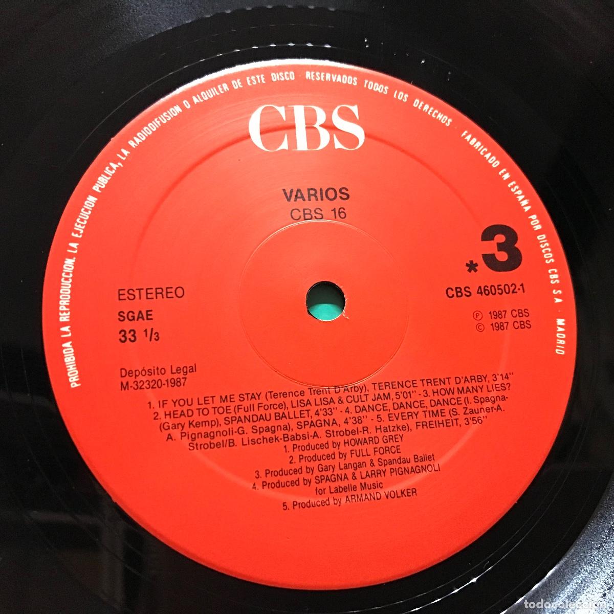 Discos de vinilo: Varios ● CBS &bull; 16 Exitos ● 2 x Vinyl, LP, Compilation - Spain 1987 - Foto 11