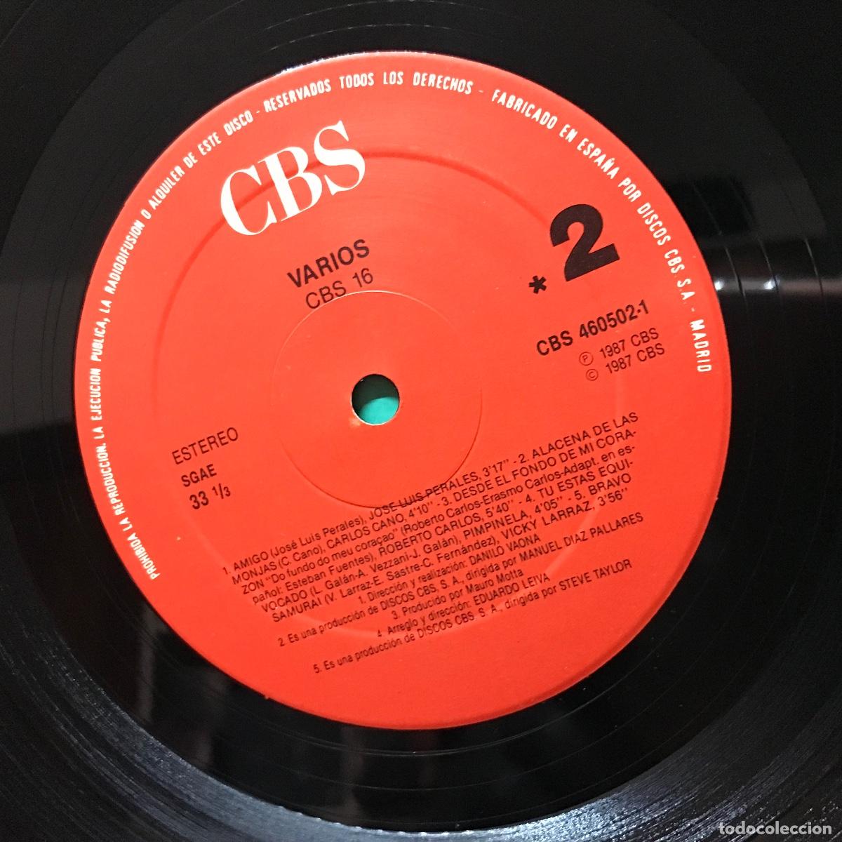 Discos de vinilo: Varios ● CBS &bull; 16 Exitos ● 2 x Vinyl, LP, Compilation - Spain 1987 - Foto 15