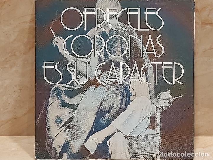 Discos de vinilo: OFR&Eacute;CELES CORONAS ES SU CAR&Aacute;CTER / SINGLE OBSEQUIO TABACO / GATEFOLD-1985 / MBC. ***/*** - Foto 1