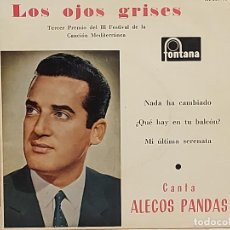 Discos de vinilo: ALECOS PANDAS / III FESTIVAL CANCIÓN MEDITERRÁNEA / EP-FONTANA-1961 / MBC. ***/***