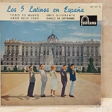 Discos de vinilo: LOS 5 LATINOS EN ESPAÑA / TODO ES NUEVO +3 / EP-FONTANA-1960 / MBC. ***/***