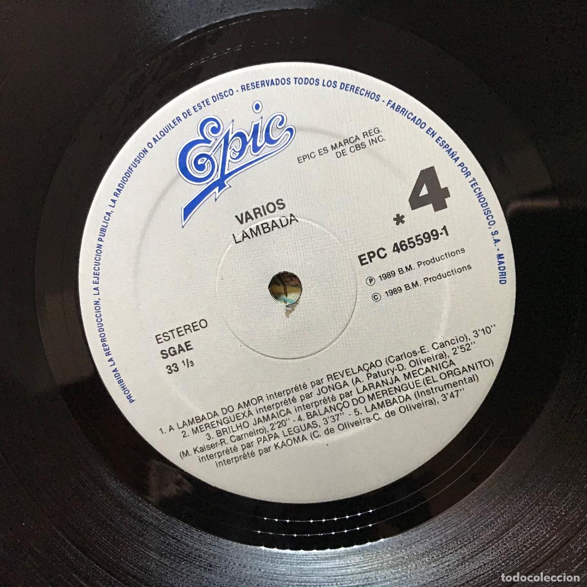 Discos de vinilo: Various ● Lambada ● 2 x Vinyl, LP, Compilation, Gatefold cover SPAIN 1989 - Foto 7