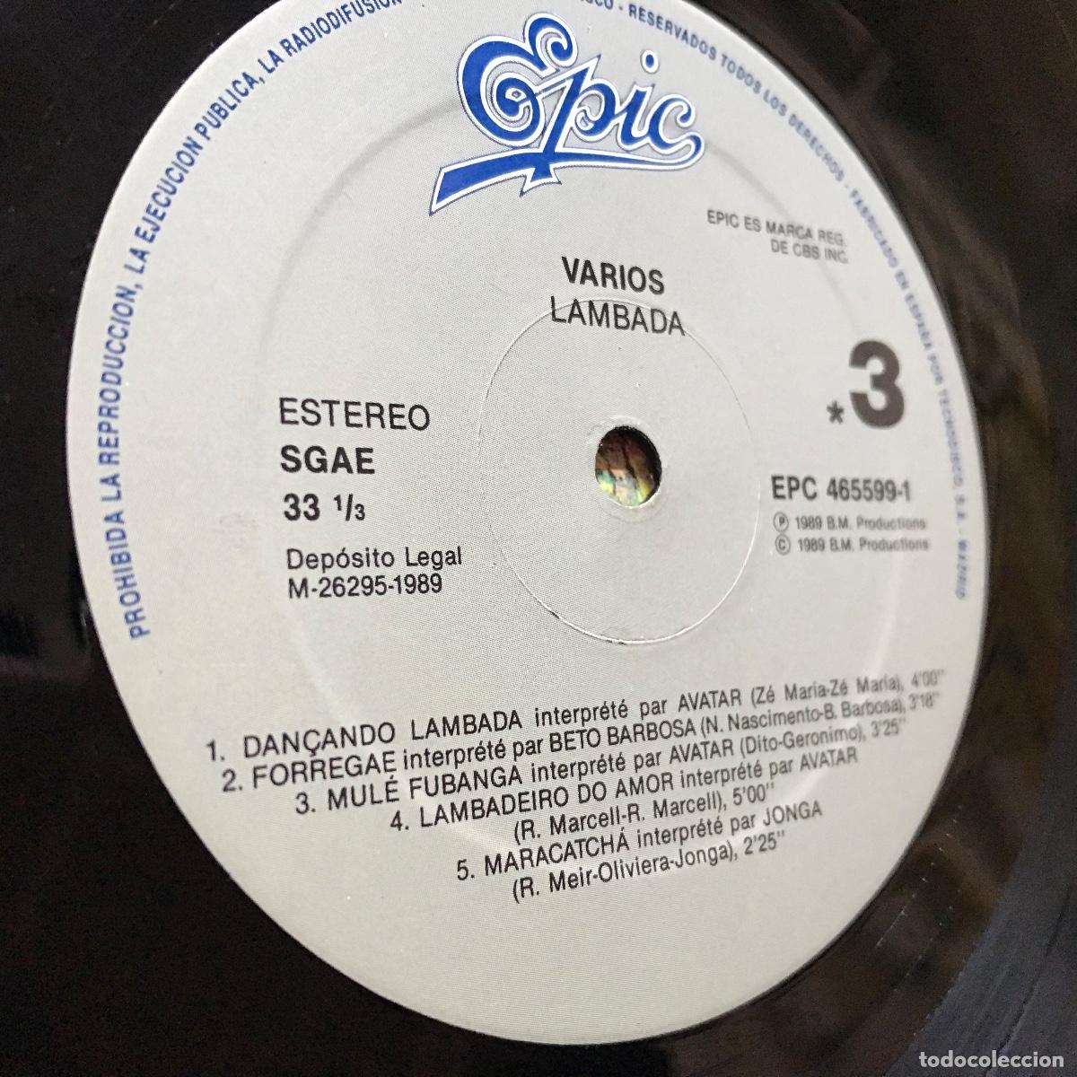 Discos de vinilo: Various ● Lambada ● 2 x Vinyl, LP, Compilation, Gatefold cover SPAIN 1989 - Foto 12