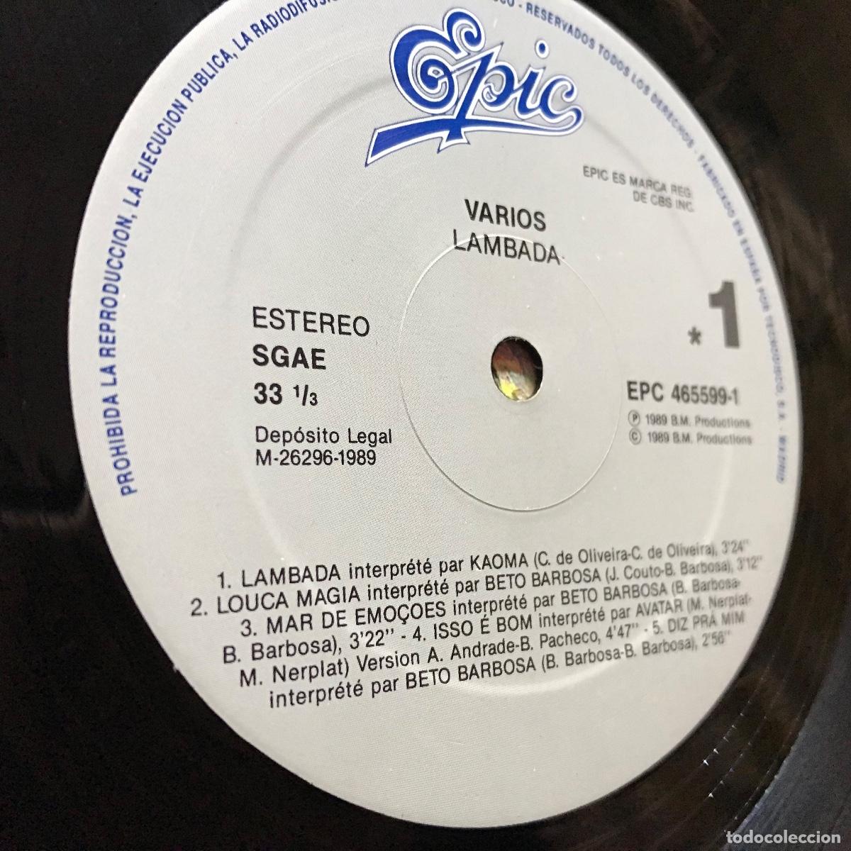Discos de vinilo: Various ● Lambada ● 2 x Vinyl, LP, Compilation, Gatefold cover SPAIN 1989 - Foto 23