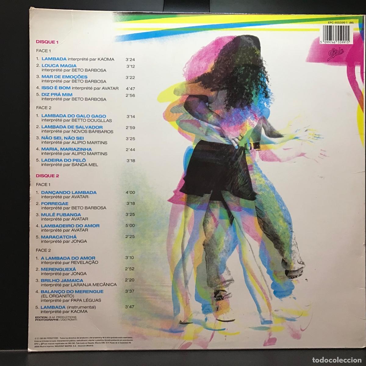 Discos de vinilo: Various ● Lambada ● 2 x Vinyl, LP, Compilation, Gatefold cover SPAIN 1989 - Foto 27