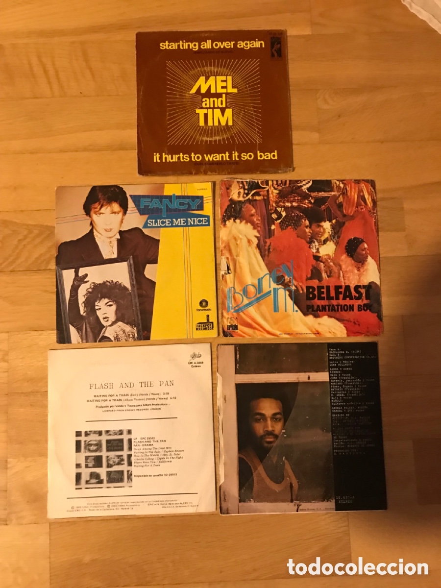 Discos de vinilo: Lote 4 singles Boney m NO - Foto 2