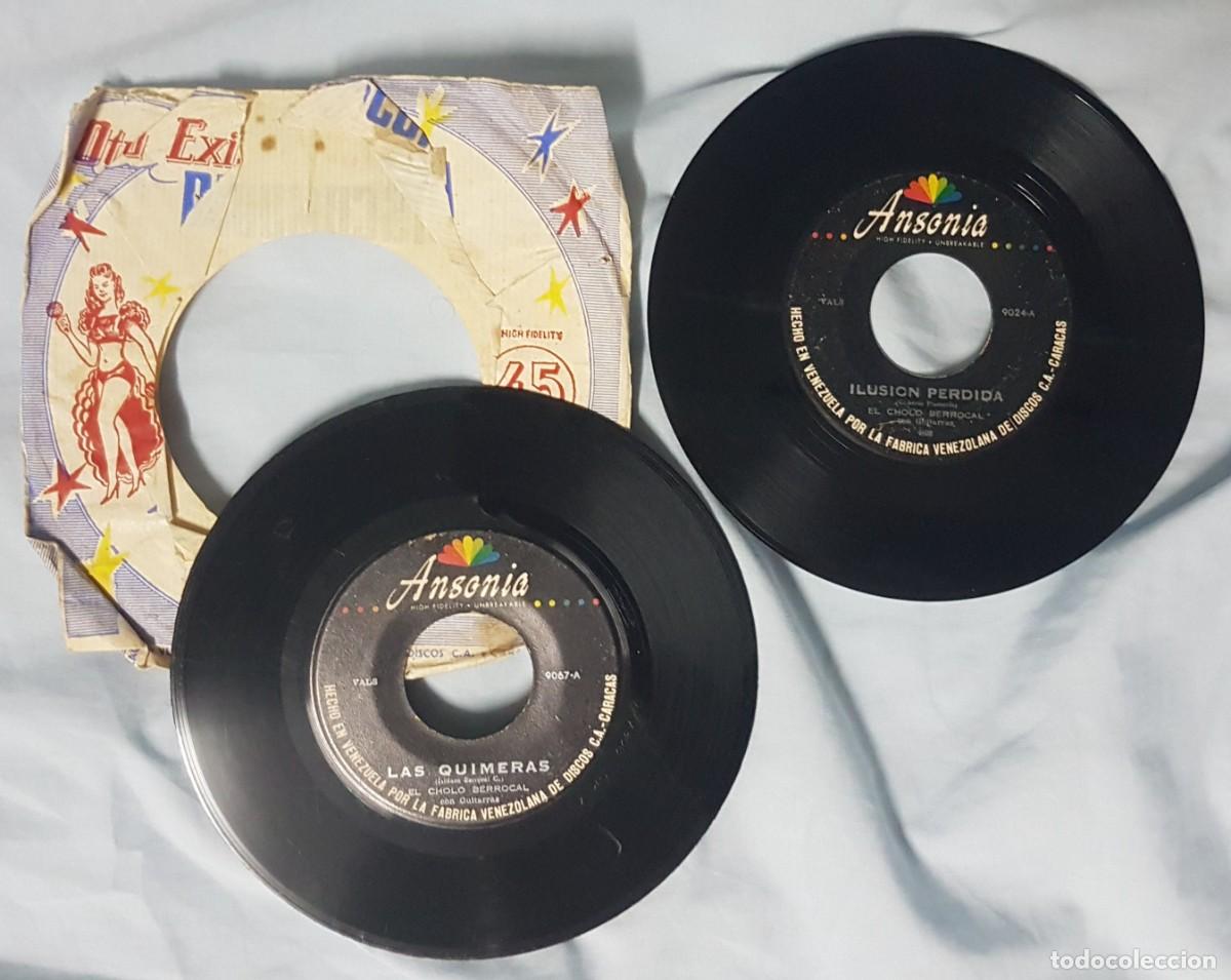 Disques de vinyle: Raro y dif&iacute;cil Lote 2 discos -El Cholo Berrocal con Guitarras - Ansonia Venezuela