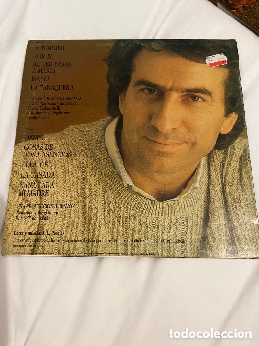 Discos de vinilo: Jos&eacute; Luis Perales. A ti mujer. LP 1985 - Foto 2