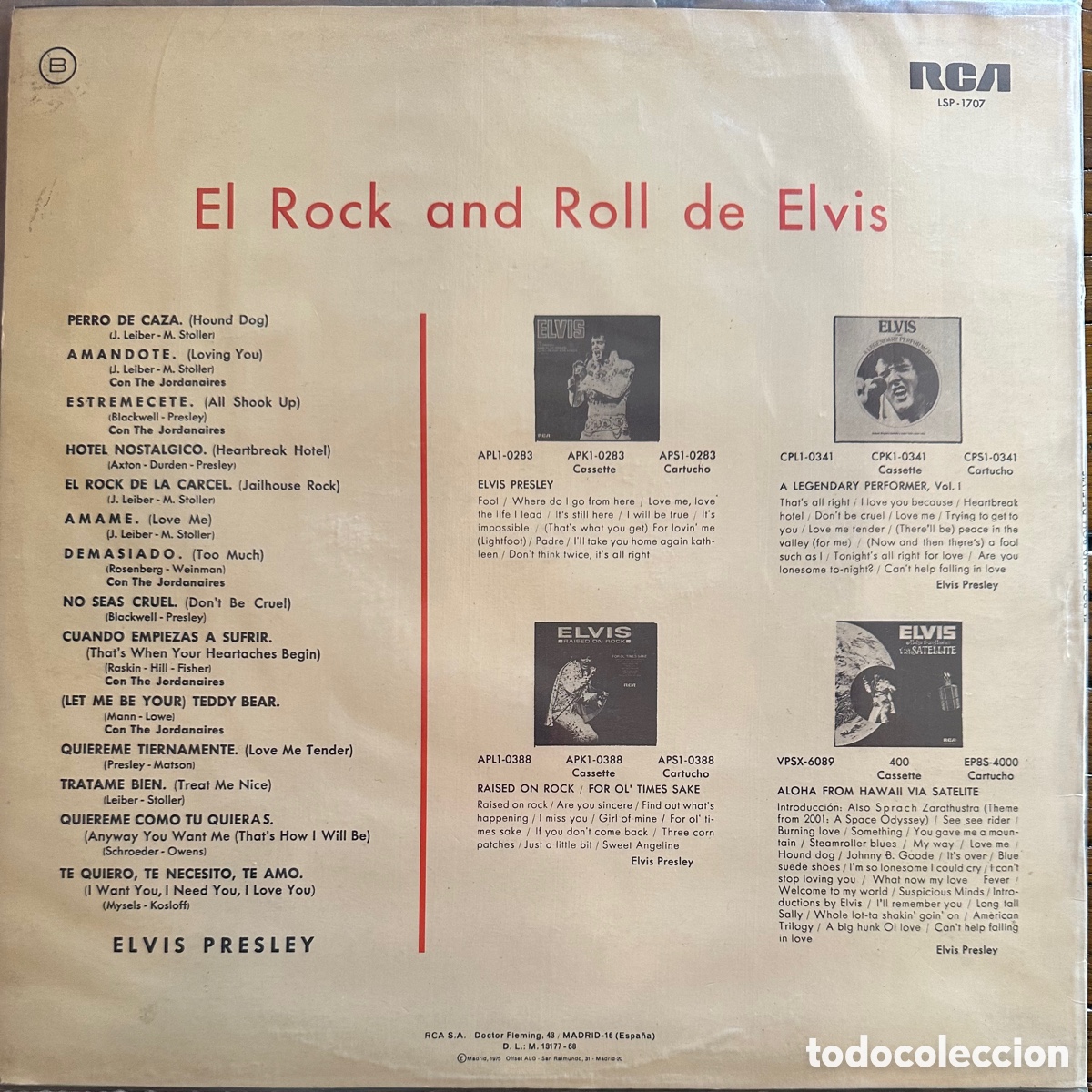 Discos de vinilo: Elvis Presley. Espa&ntilde;a, 1975 - Foto 2
