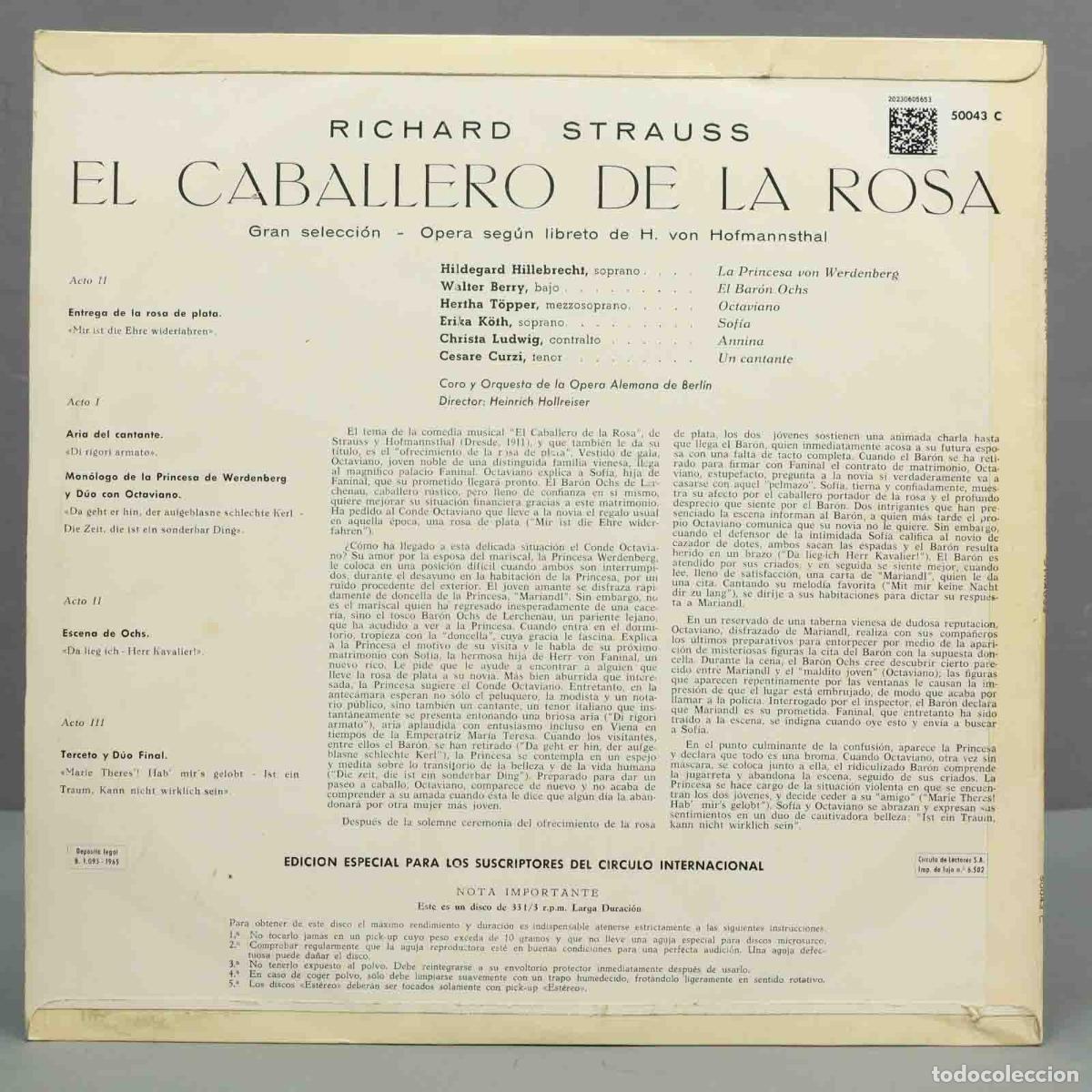 Discos de vinilo: LP. EL CABALLERO DE LA ROSA. STRAUSS. BERRY - Foto 2