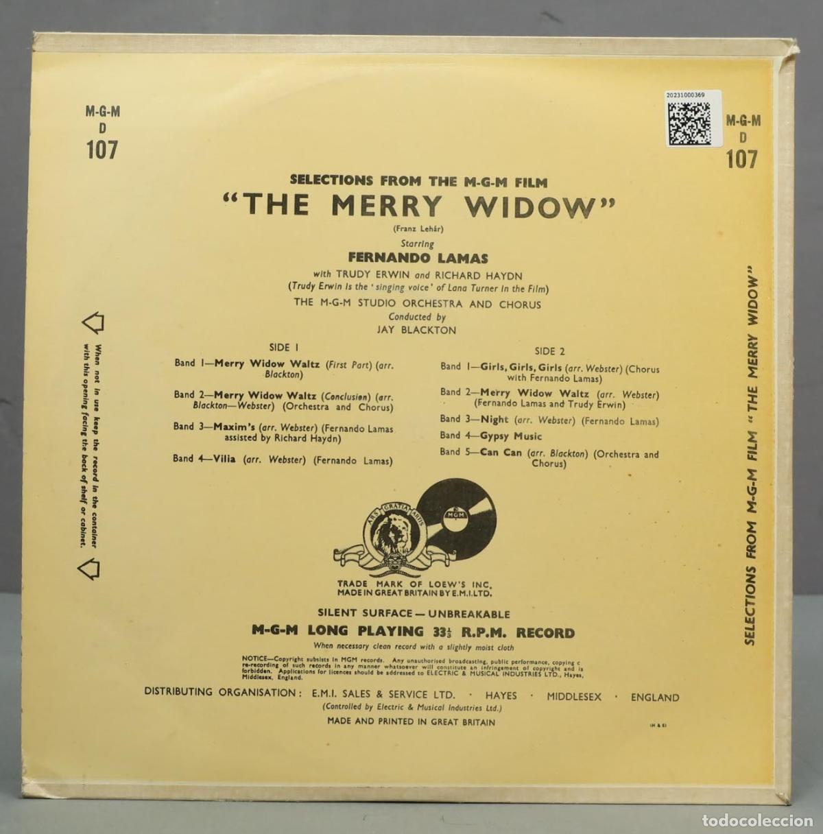Discos de vinilo: LP. The Merry Widow. LAMAS - Foto 2