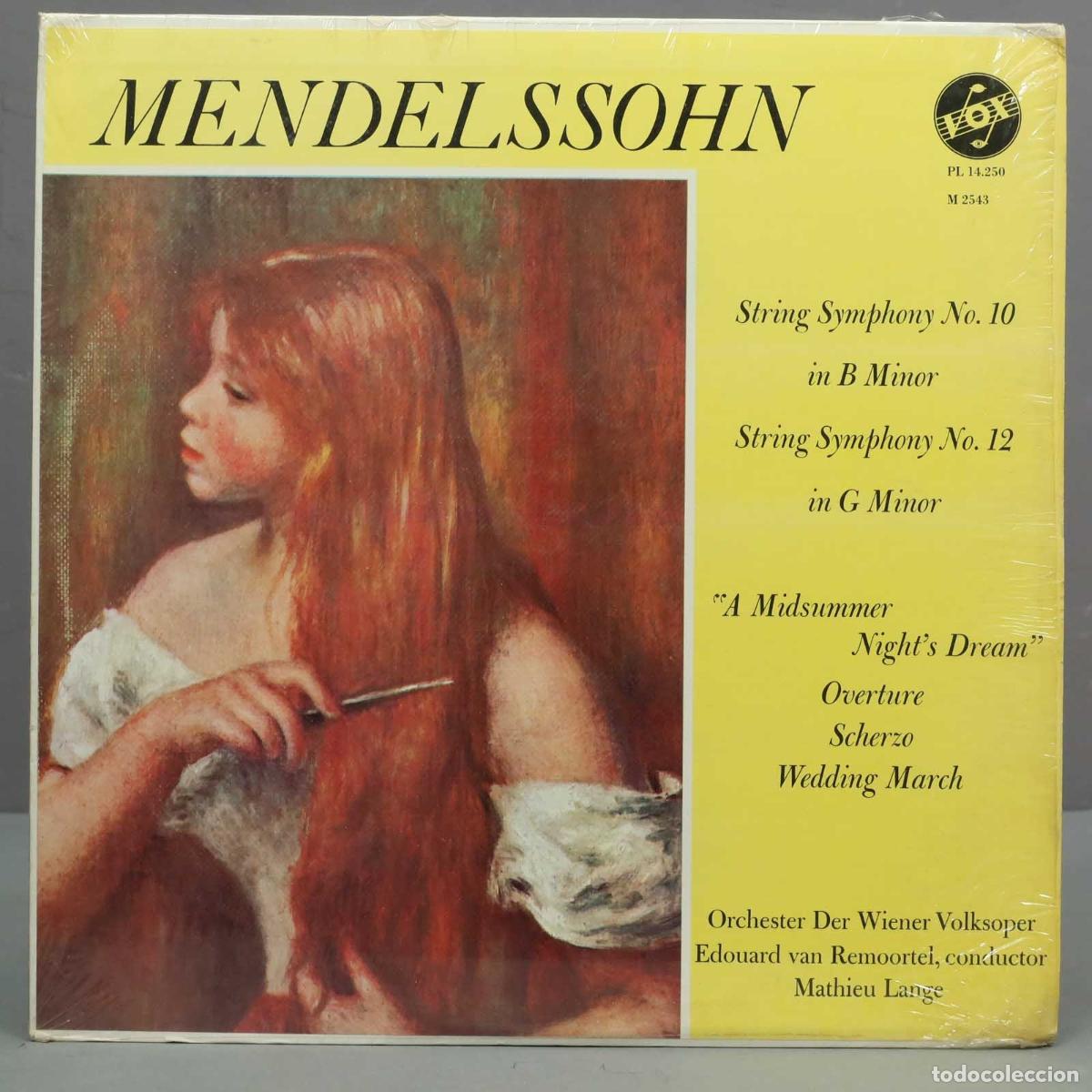 Discos de vinilo: LP. MENDELSSOHN. STRING SYMPHONY 10 12. REMOORTEL - Foto 1