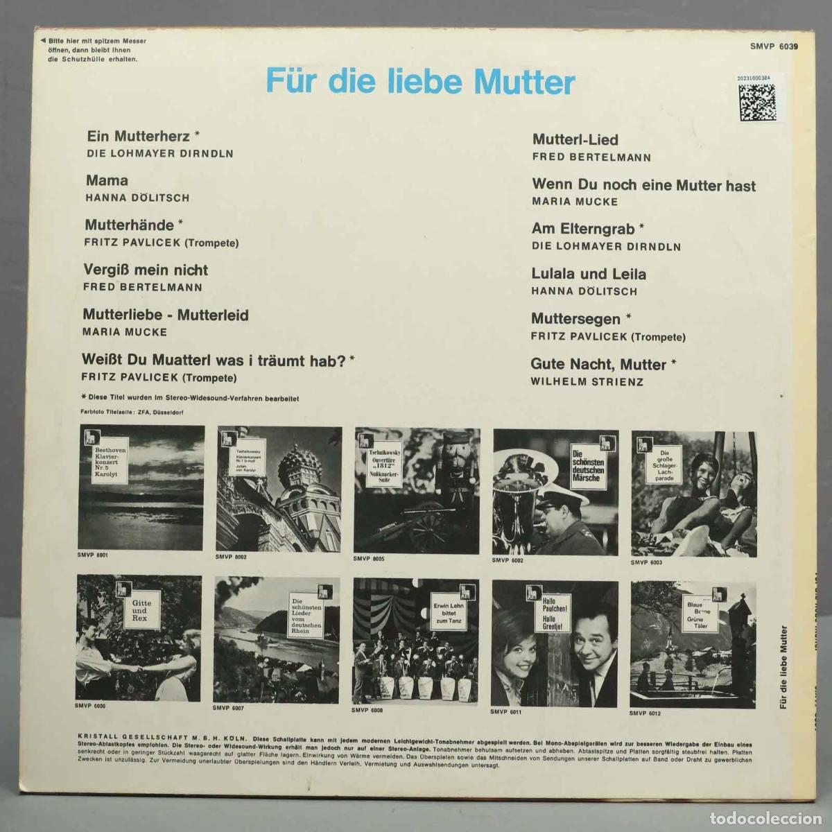 Discos de vinilo: LP. F&uuml;r Die Liebe Mutter - Foto 2