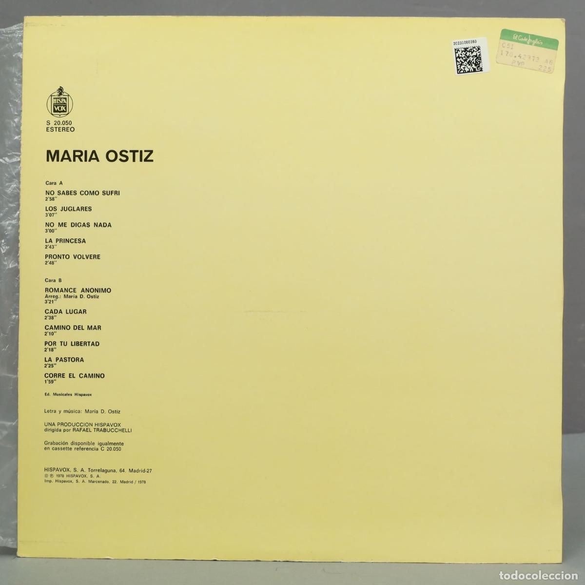 Discos de vinilo: LP. Maria Ostiz - Foto 2