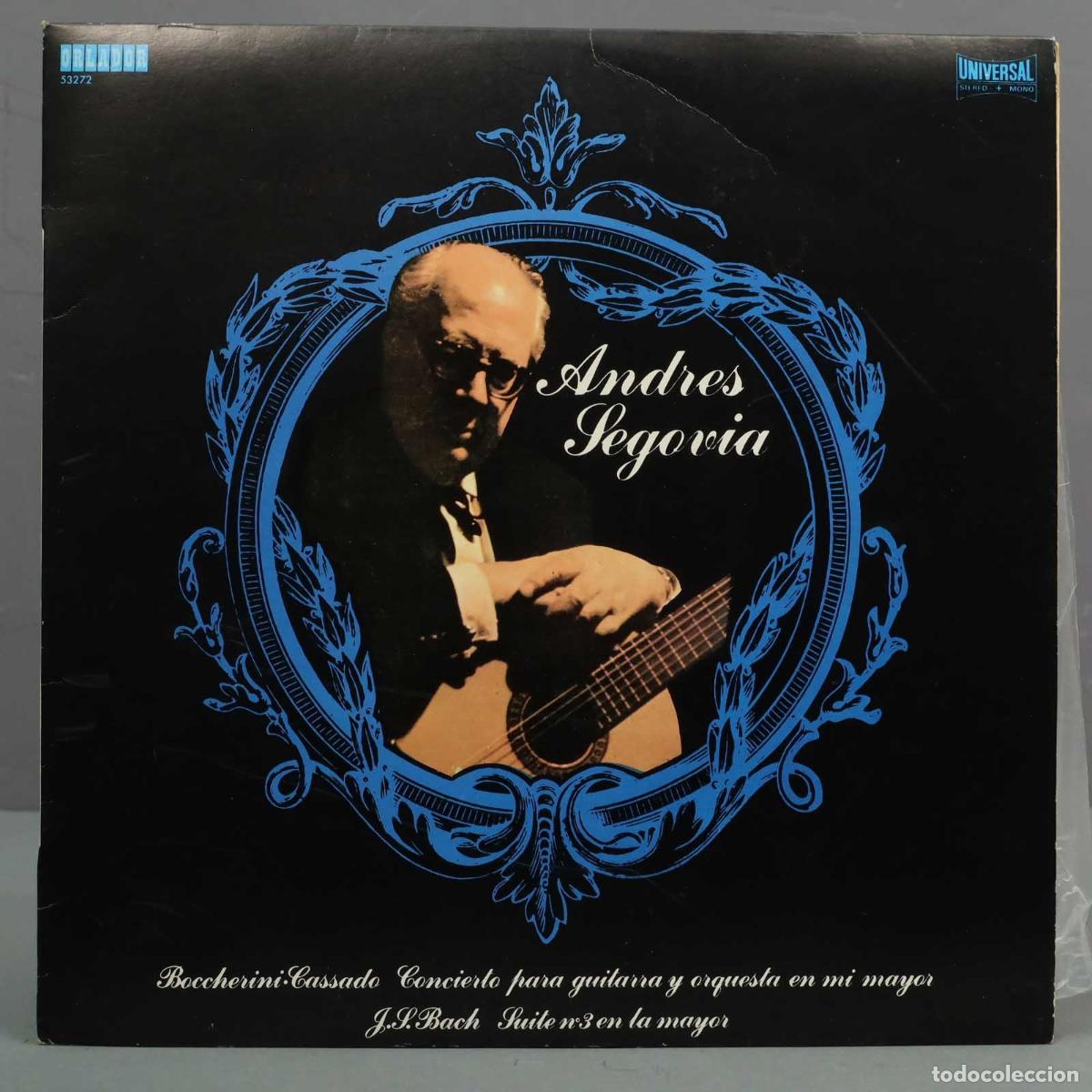 Discos de vinilo: LP. ANDRES SEGOVIA. BOCCHERINI. BACH - Foto 1