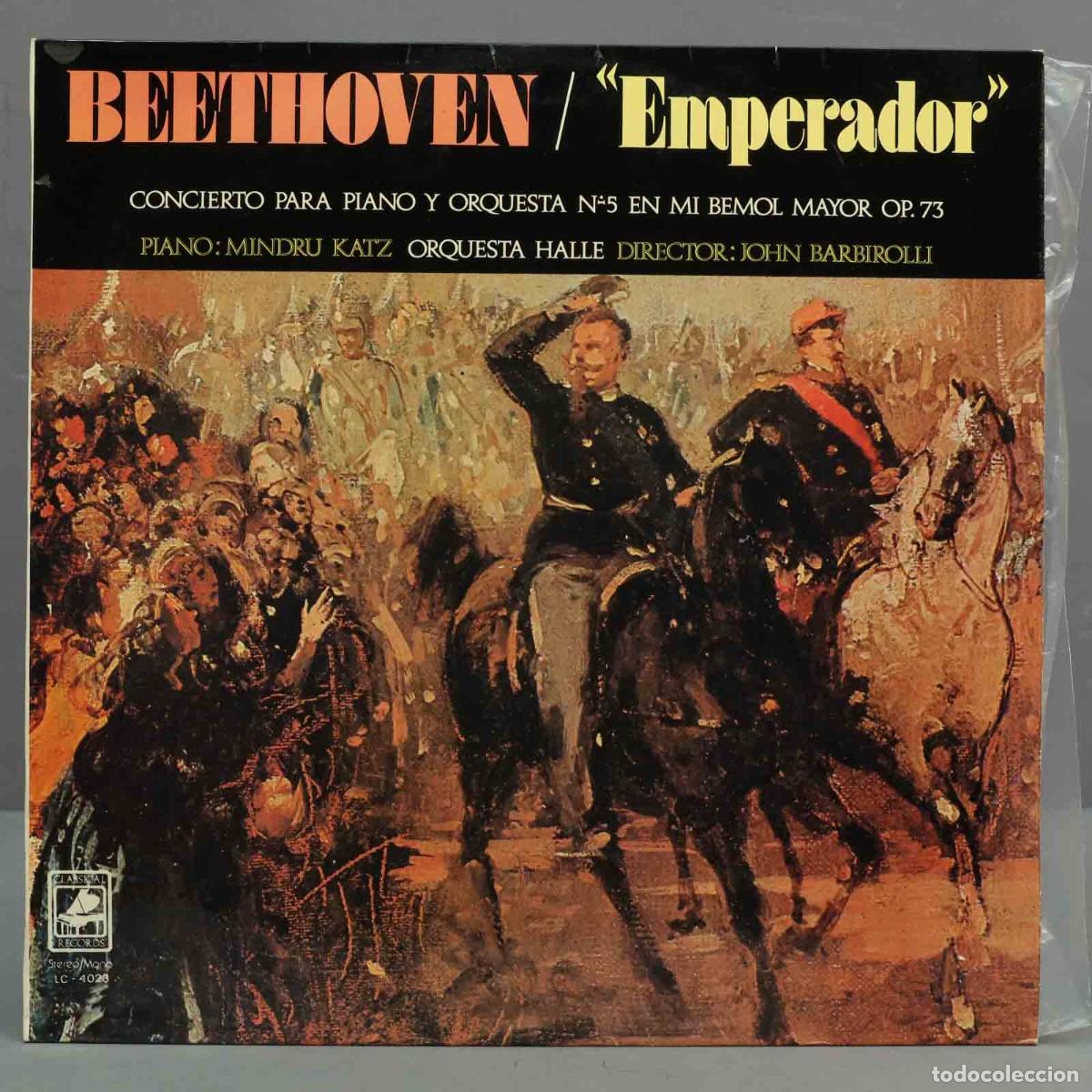 Discos de vinilo: LP. BEETHOVEN. EMPEROR. KATZ. BARBIROLLI - Foto 1