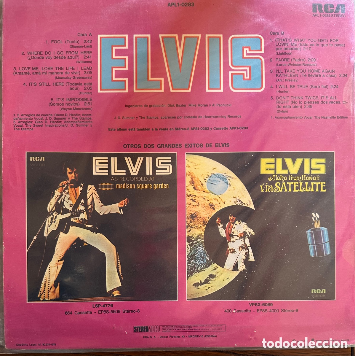 Discos de vinilo: Elvis Presley. Espa&ntilde;a, 1973 - Foto 2