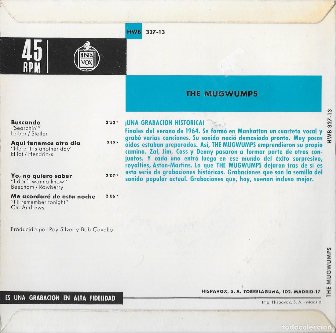 Discos de vinilo: THE MUGWUMPS EP HISPAVOX 1967 - Foto 2