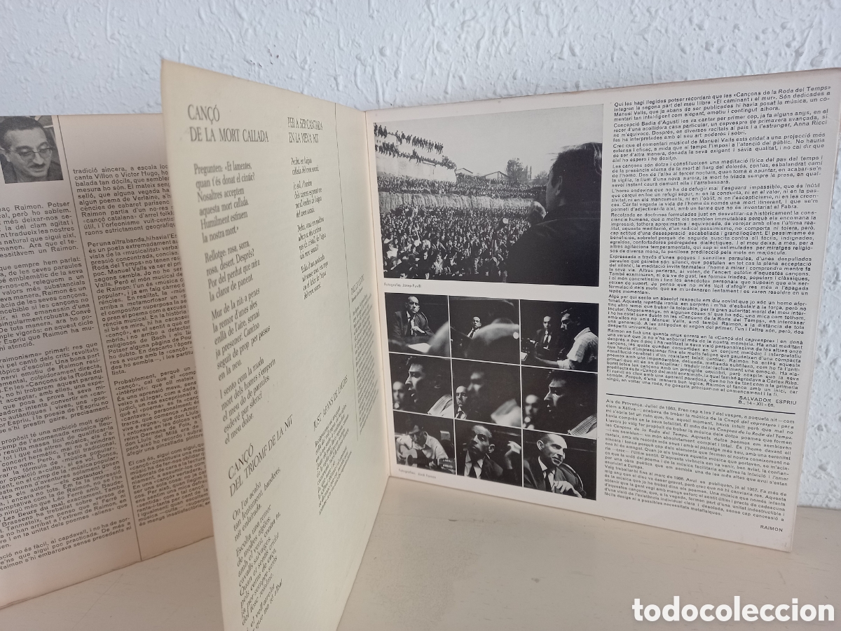 Discos de vinilo: RAIMON/ESPRIU. Can&ccedil;ons de la Roda del Mon. LP 1966 - Foto 2
