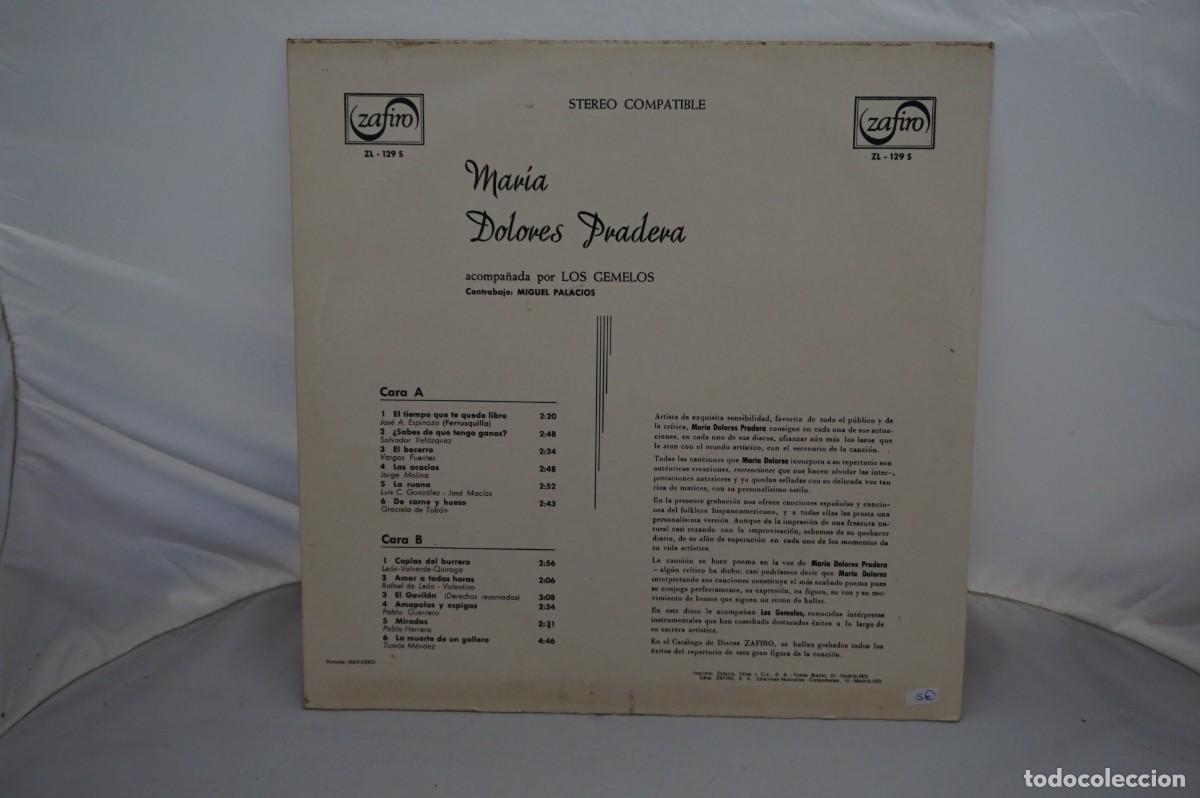 Discos de vinilo: LP - CANTA MARIA DOLORES PRADERA - Foto 3