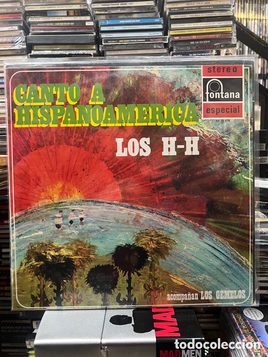 Discos de vinilo: Canto a hispanoam&eacute;rica Los H-H acompa&ntilde;an los gemelos - Foto 1