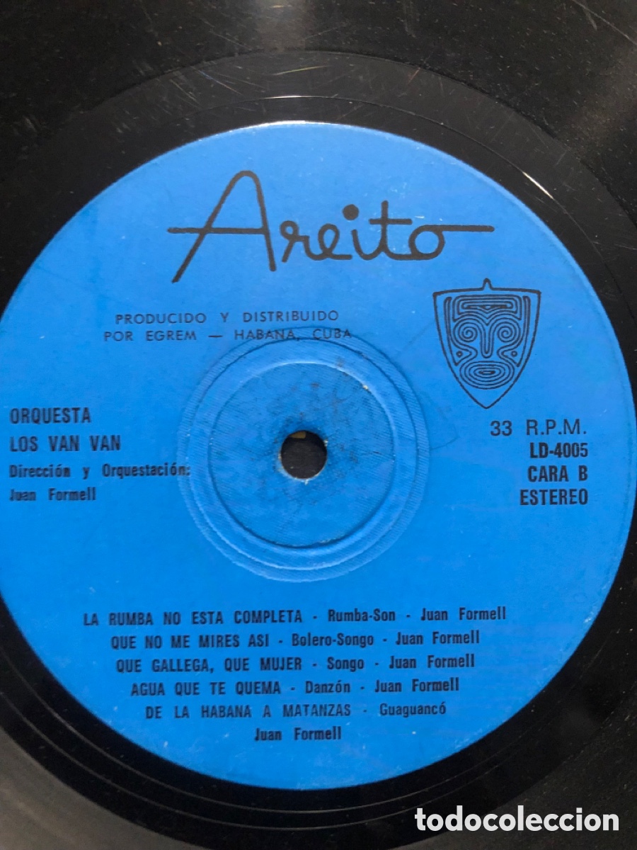 Discos de vinilo: Disco lp cuba areito Juan formell y los van van - Foto 3