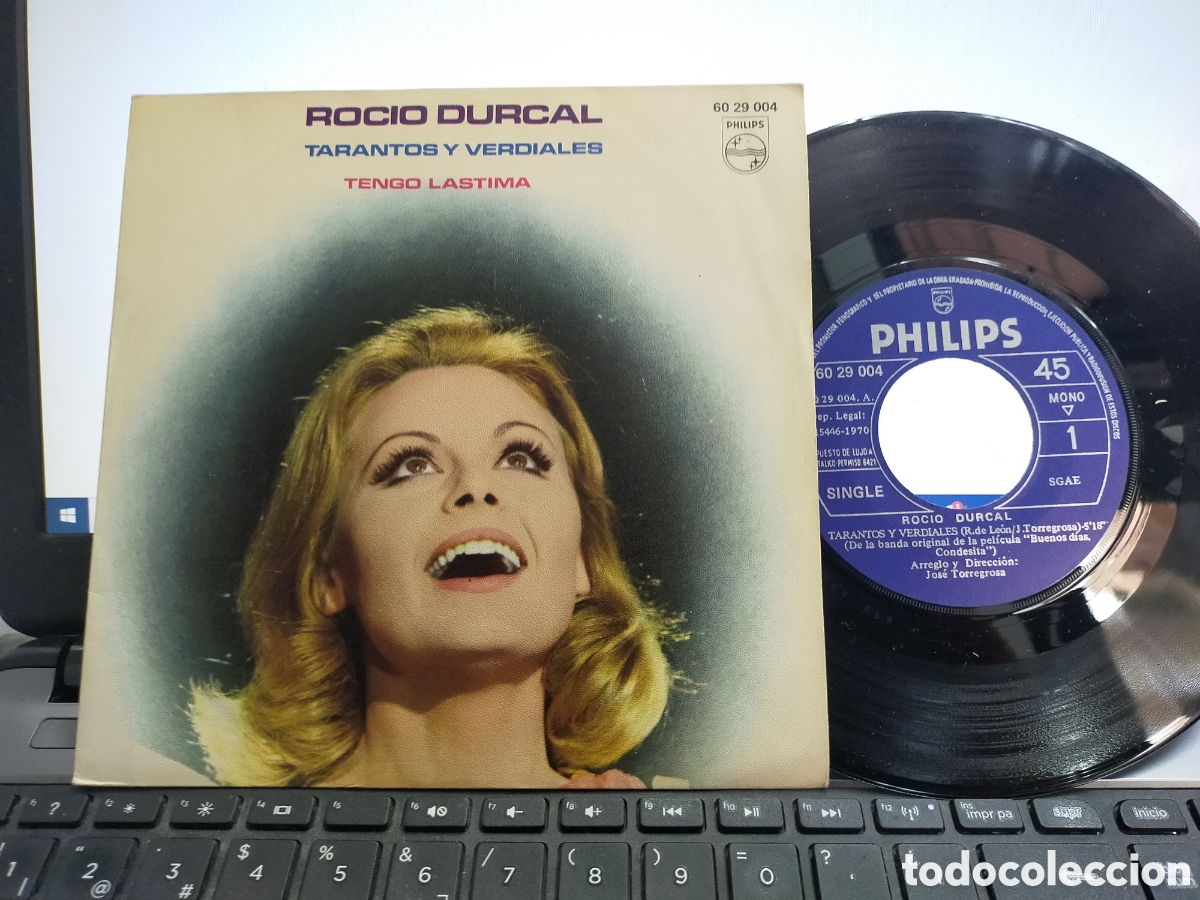 Discos de vinilo: Roc&iacute;o D&uacute;rcal single tarantos y verdiales 1970 - Foto 1