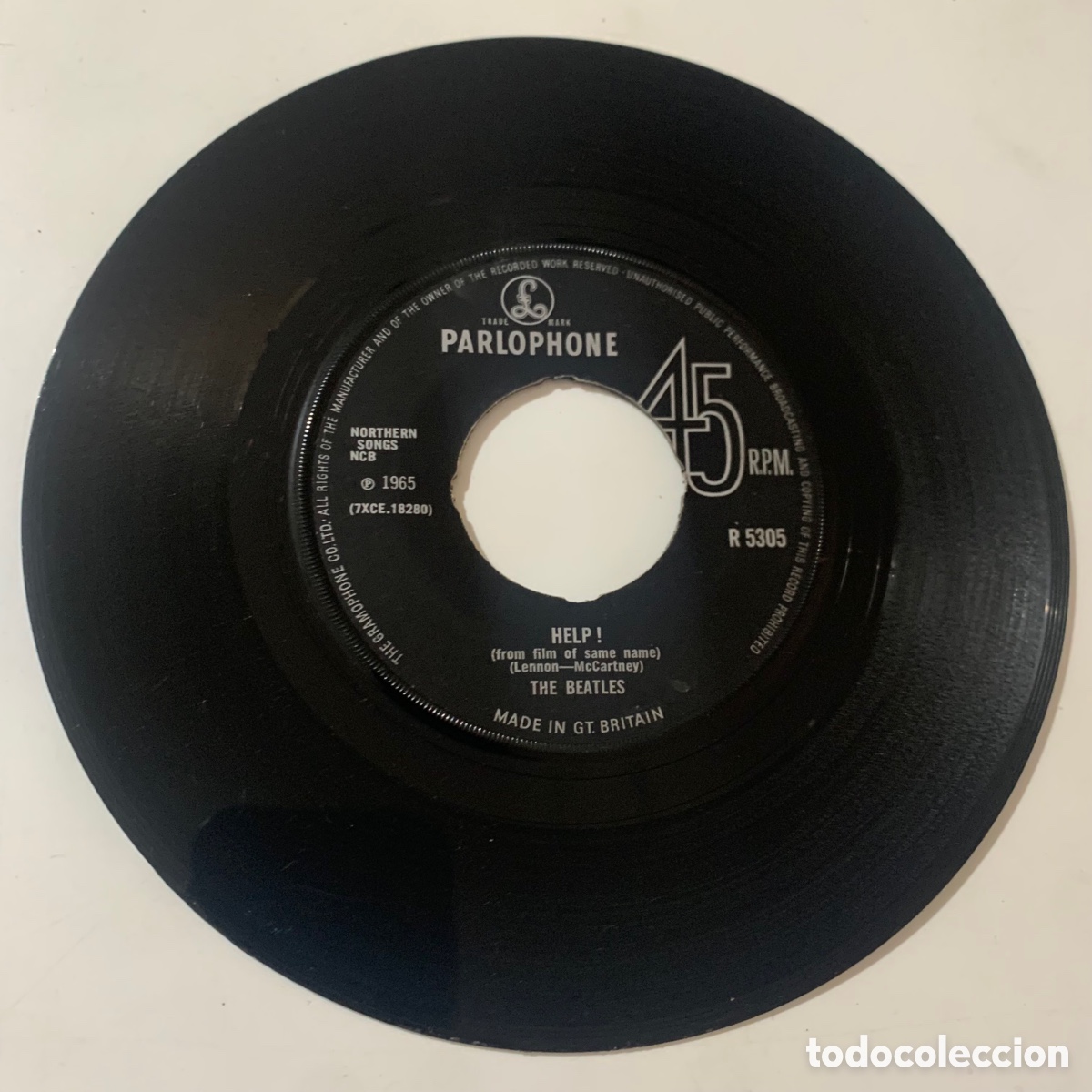 Discos de vinilo: Single The Beatles - Help! Edicion UK de 1965 - Foto 1