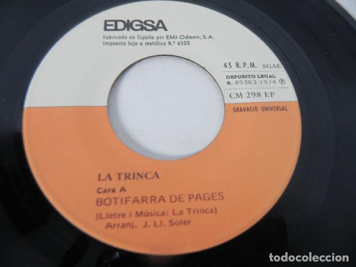 Discos de vinilo: SINGLE LA TRINCA (BOTIFARRA DE PAGES) EDIGSA-1974 - Foto 5