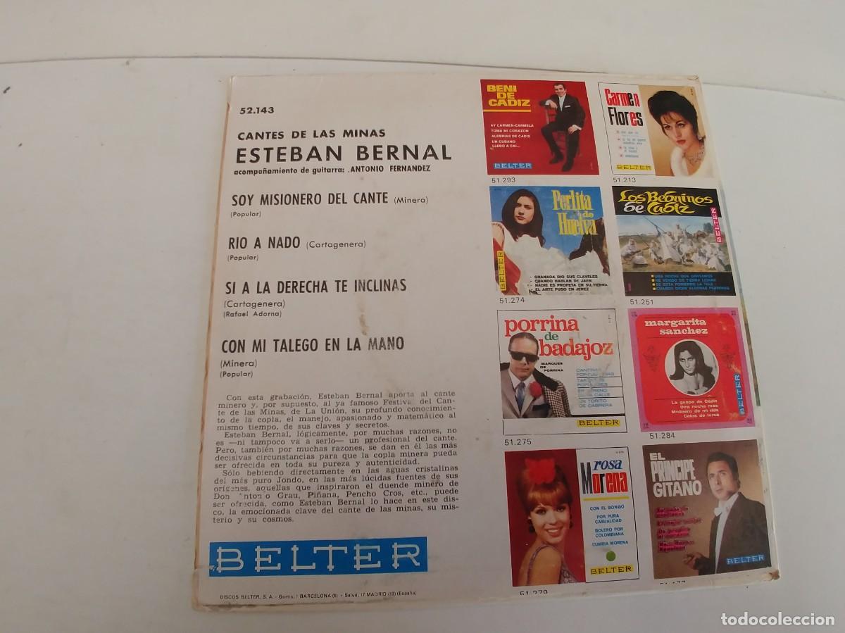 Discos de vinilo: ESTEBAN BERNAL-EP CANTES DE LAS MINAS - Foto 2