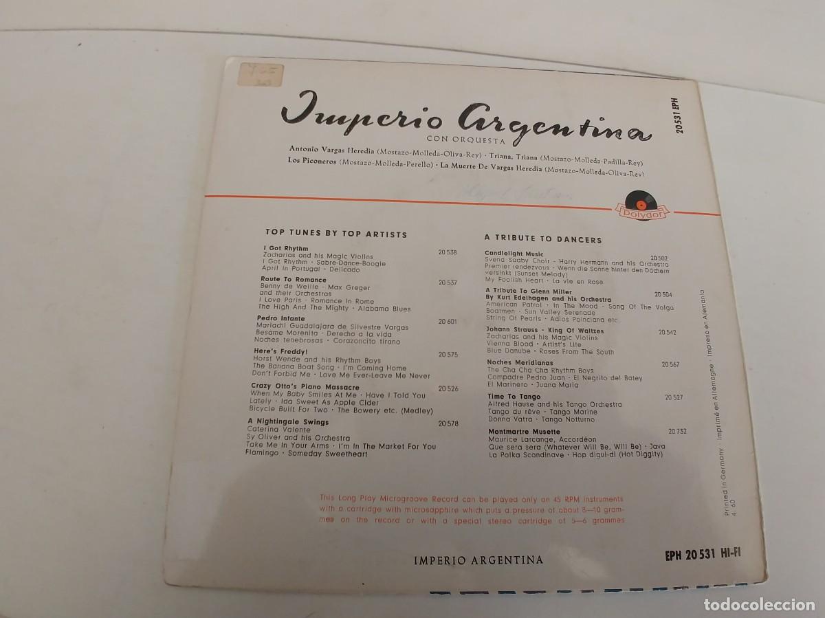 Discos de vinilo: IMPERIO ARGENTINA-EP FLAMENCO - Foto 2