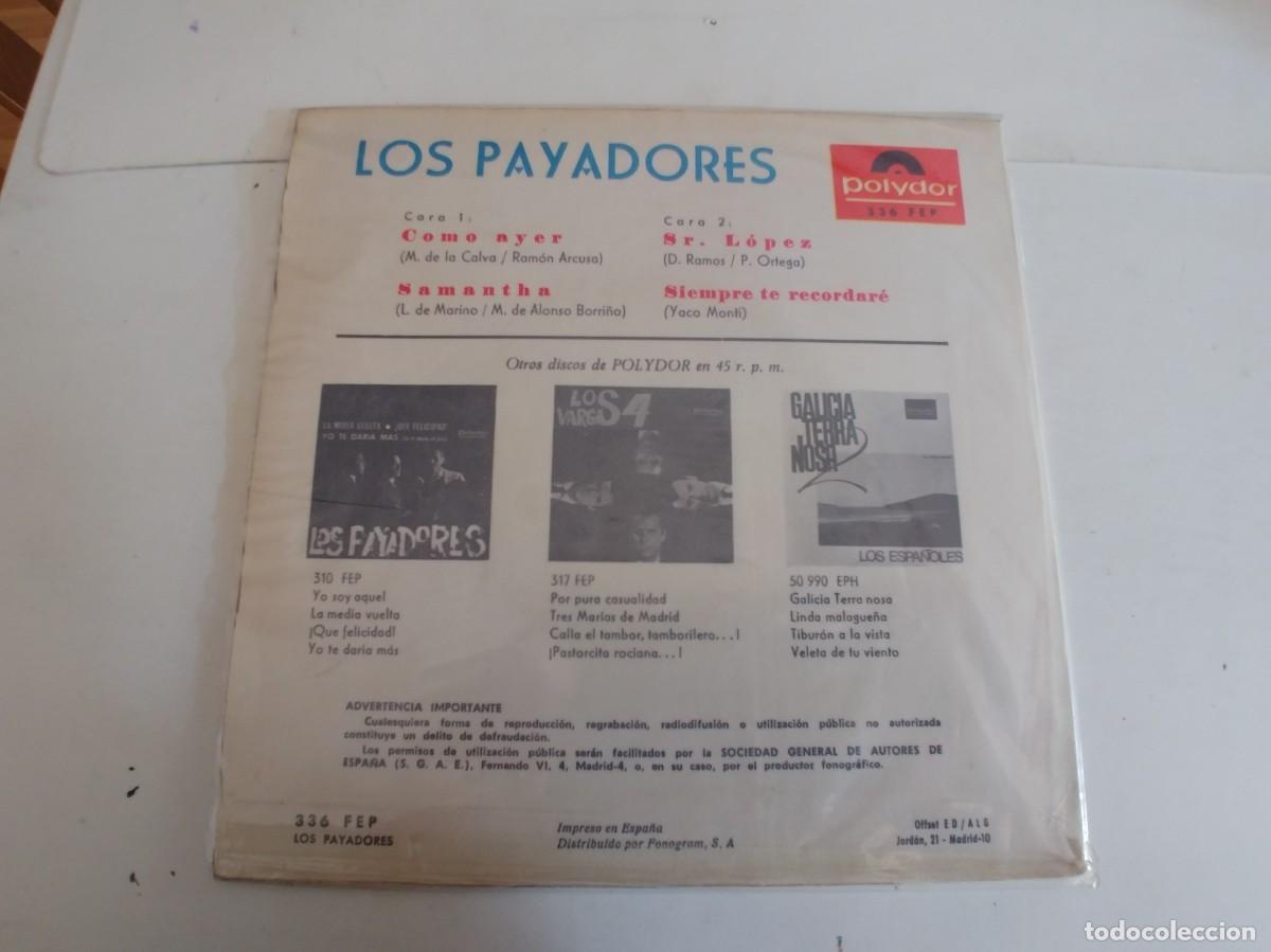 Discos de vinilo: LOS PAYADORES-EP SR. LOPEZ +3 - Foto 2