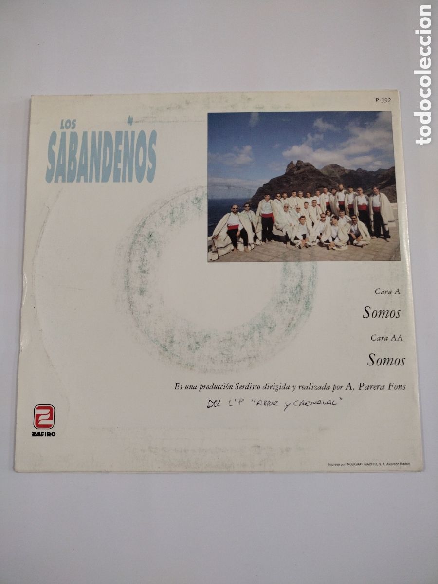 Discos de vinilo: Los Sabande&ntilde;os. Somos - Foto 2