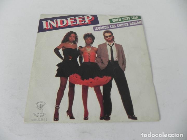 Disques de vinyle: SINGLE INDEEP (WHEN BOYS TALK) CUANDO LOS CHICOS HABLAN - MARFER,S.A.-1983