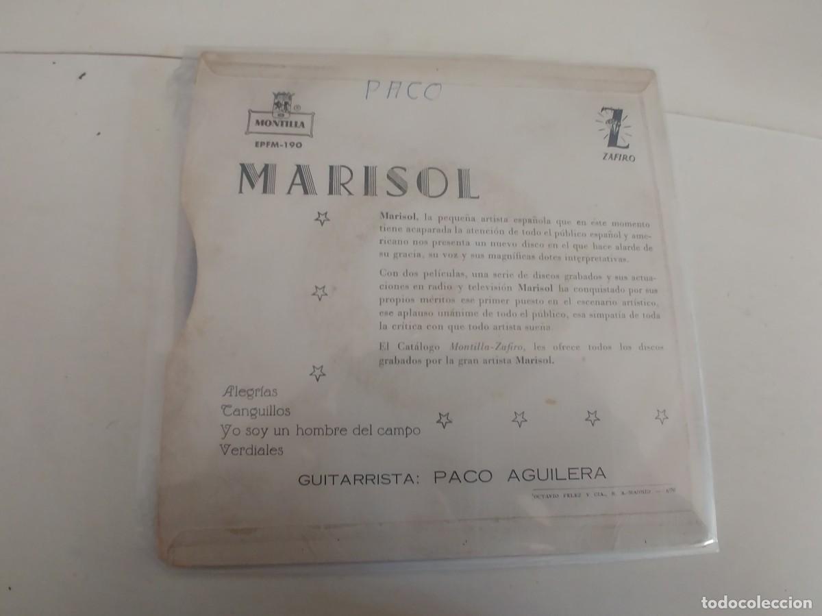 Discos de vinilo: MARISOL-EP ALEGRIAS +3 - Foto 2