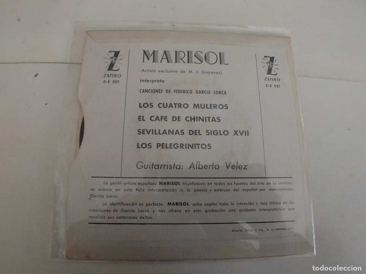 Discos de vinilo: MARISOL-EP LOS CUATRO MULEROS +3-BUEN ESTADO - Foto 2
