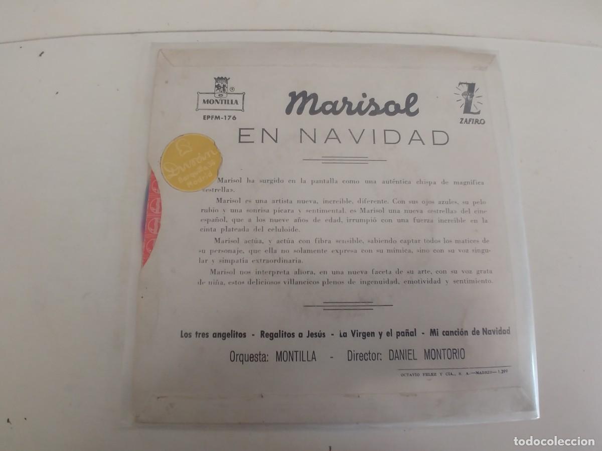 Discos de vinilo: MARISOL-EP MARISOL EN NAVIDAD-BUEN ESTADO - Foto 2