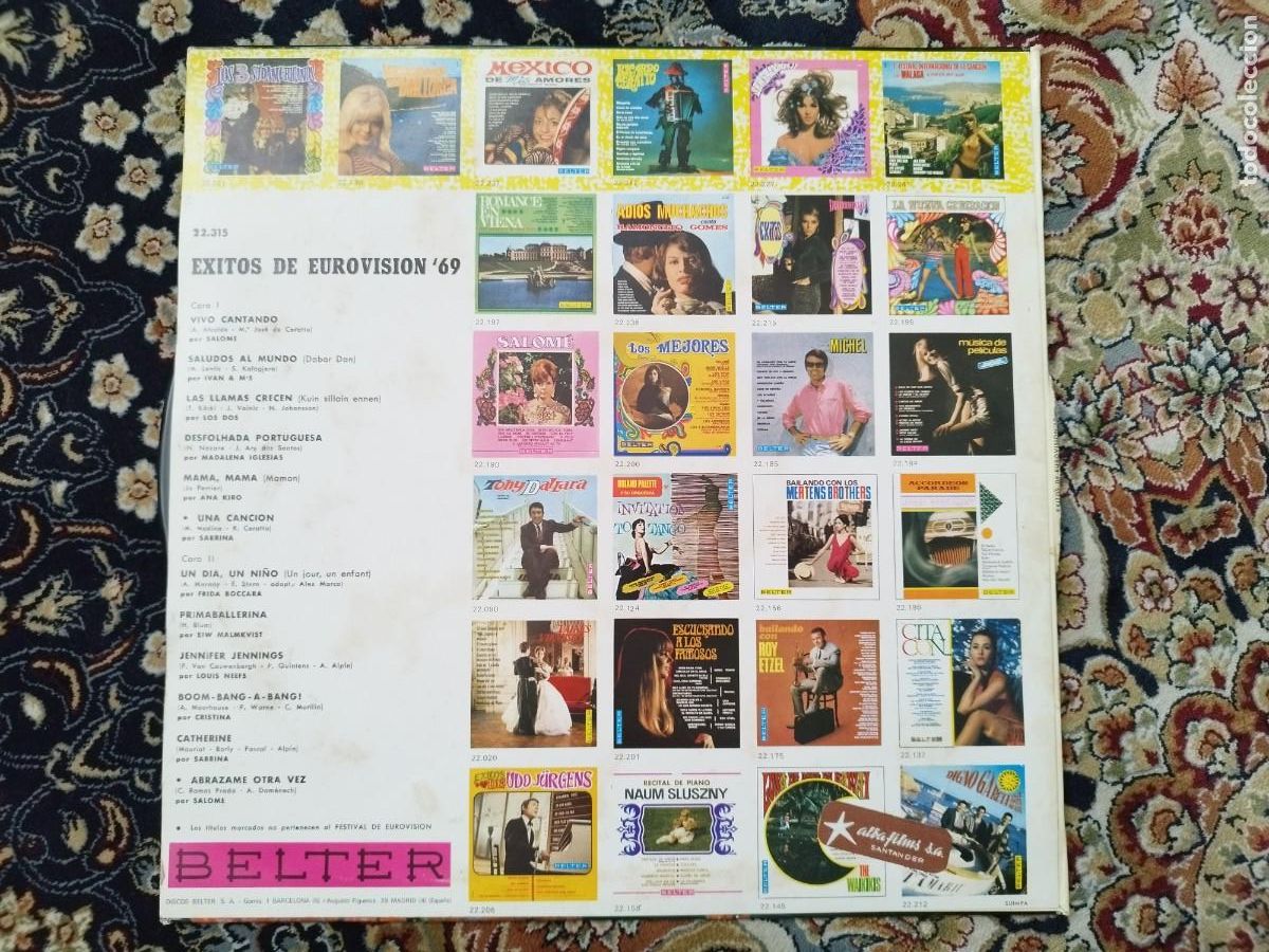 Discos de vinilo: &Eacute;xitos Eurovisi&oacute;n 69 - Foto 2
