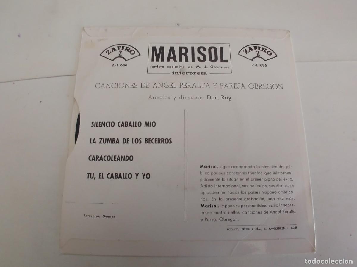 Discos de vinilo: MARISOL-EP SILENCIO CABALLO MIO +3-NUEVO - Foto 2