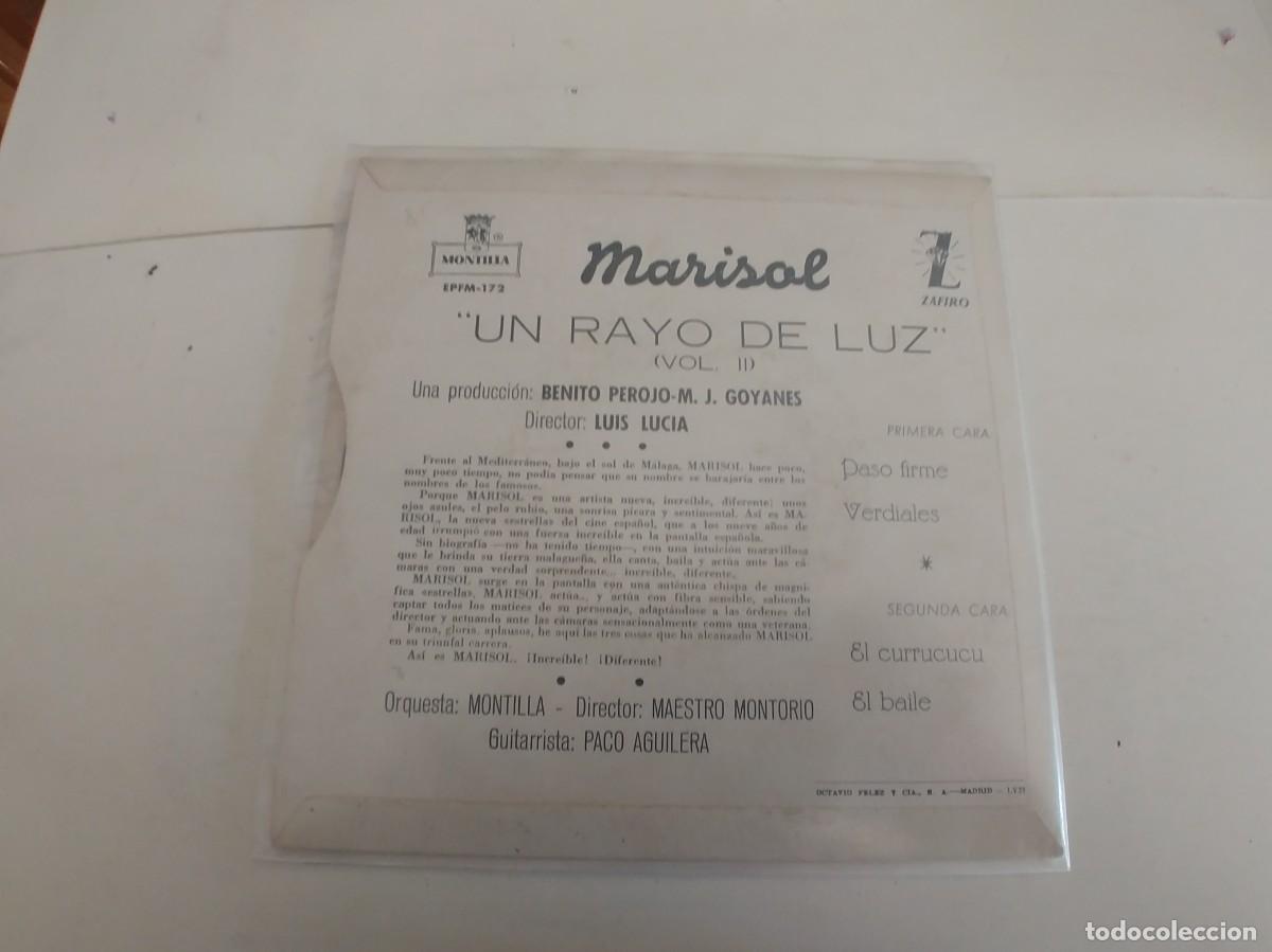 Discos de vinilo: MARISOL-EP UN RAYO DE LUZ-BUEN ESTADO - Foto 2