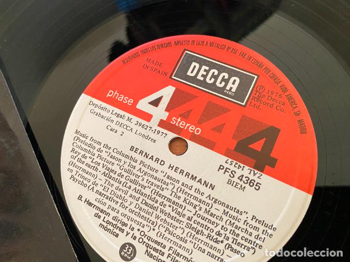 Discos de vinilo: BERNARD HERRMANN LP ESPA&Ntilde;A 1977 (B-44) - Foto 2