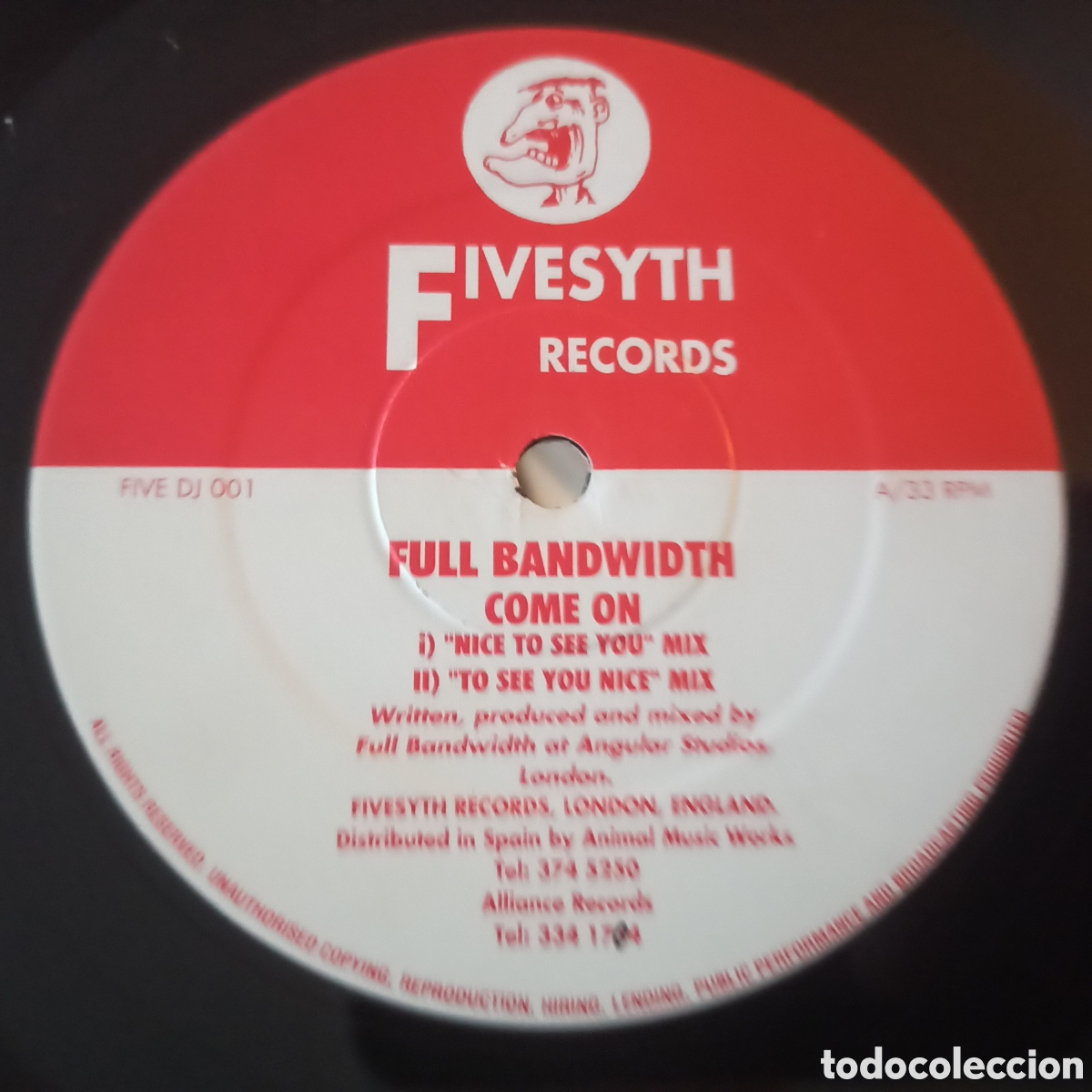 Discos de vinilo: Full Bandwidth - Come On / Bubbles (12&rdquo;, Red) - Foto 2