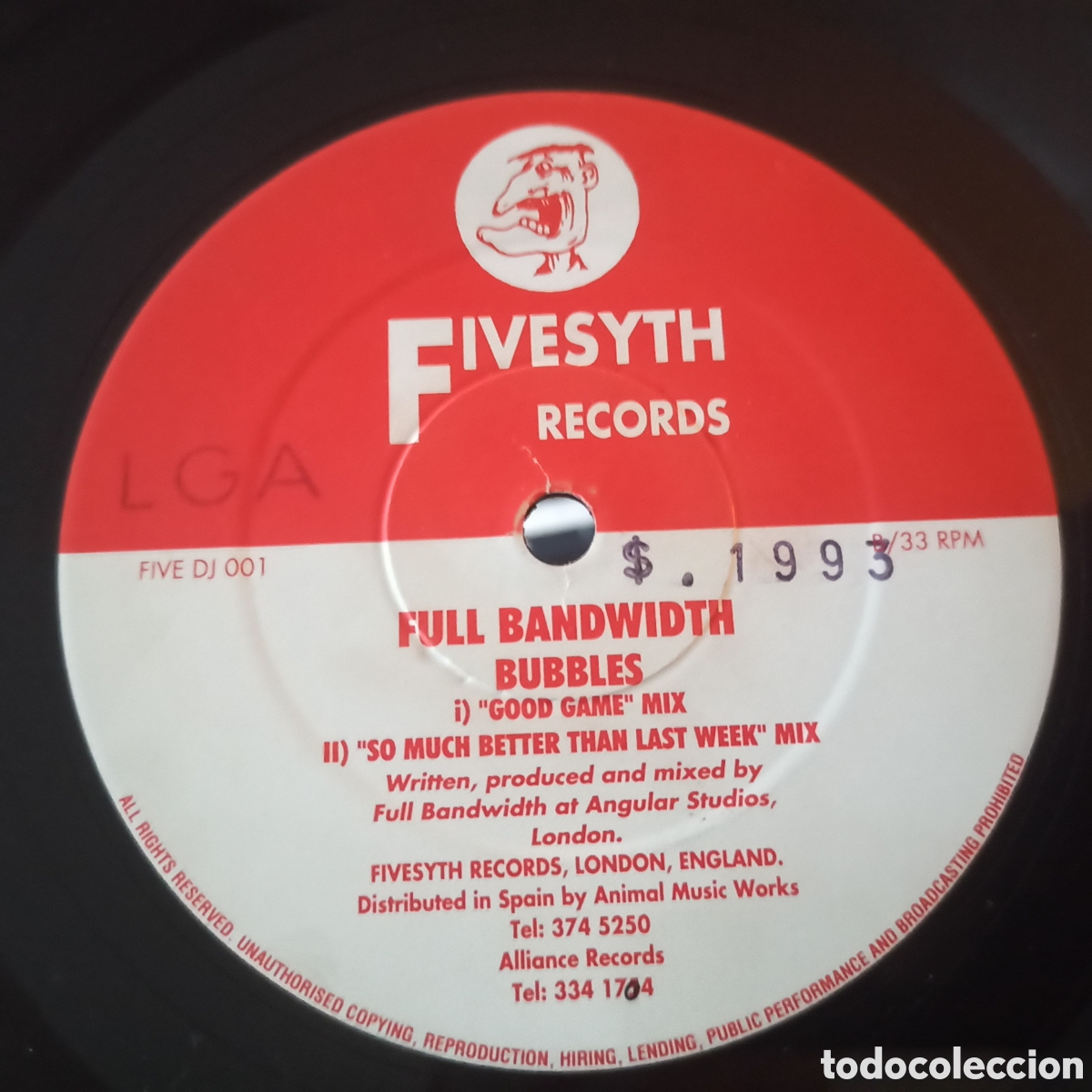 Discos de vinilo: Full Bandwidth - Come On / Bubbles (12&rdquo;, Red) - Foto 1