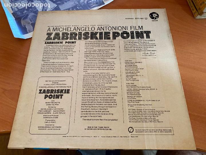 Discos de vinilo: ZABRISKIE POINT LP ESPA&Ntilde;A 1977 (B-44) - Foto 3